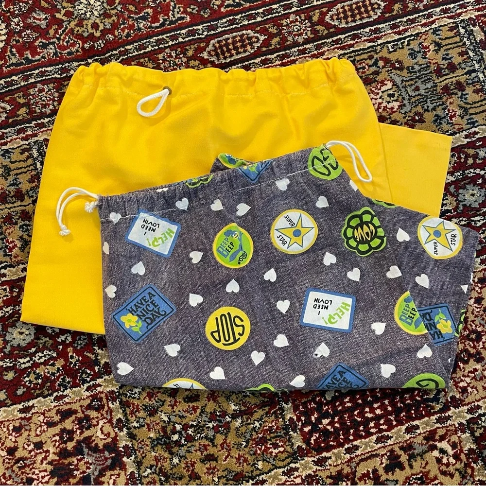 Two Fabric Laundry Bags